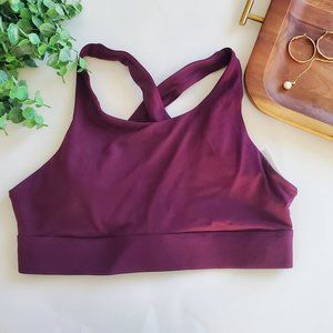 Fabletics Burgundy Sports Top/Bra Large